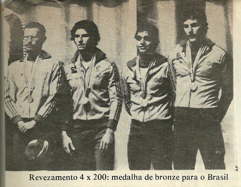 Djan, Cyro, Mattioli e Jorge no pódio olímpico. 